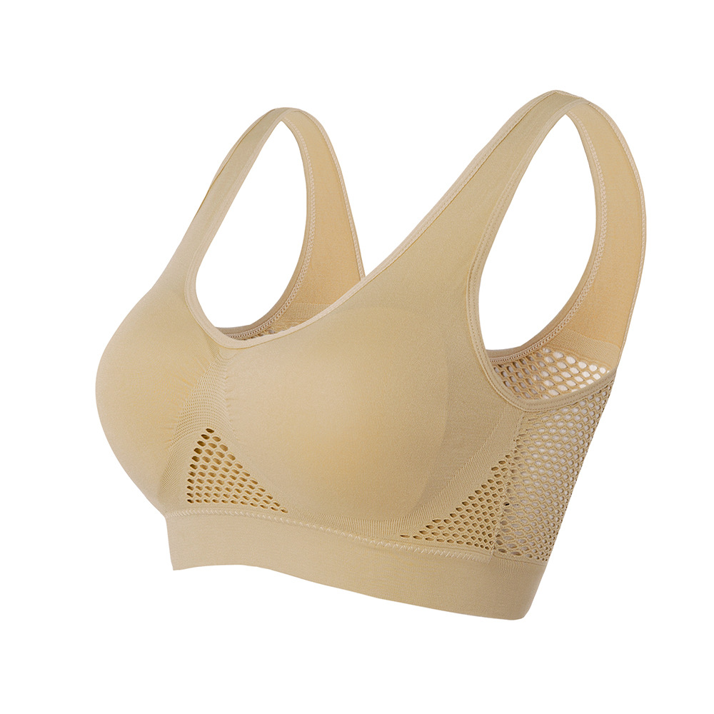 Sujetador deportivo transpirable para mujer, Top de Fitness, sujetador deportivo acolchado extraíble para correr, gimnasio, sujetadores push-up sin costuras