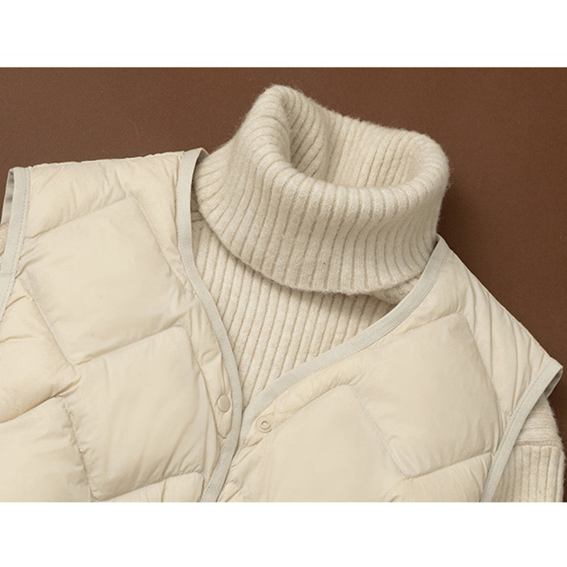 SEDUTMO Herbst Stepp Ente Unten Weste Ultra Licht Dünne Jacke Frauen Winter Feder Lange Warme Grundlegende Casual Weste ED2059