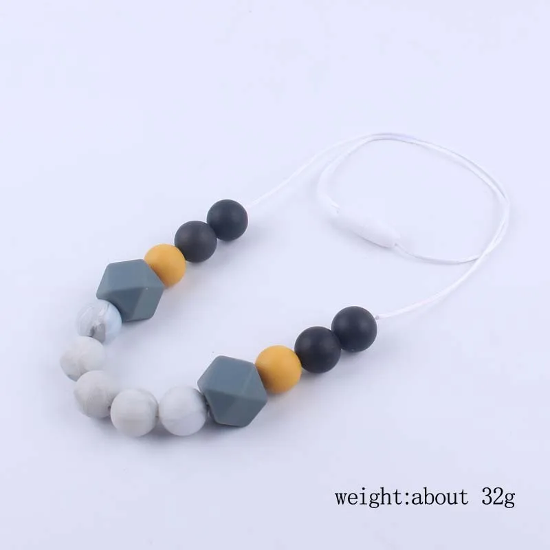 JAHNMO Bé Miếng Dán Thực Phẩm Cấp Hạt Điều Dưỡng Mẹ Vòng Cổ Cho Bé Tặng Không Chứa BPA Bé Kẹo Cao Su Nhai Mặt Dây Chuyền Phụ Kiện Đồ Chơi