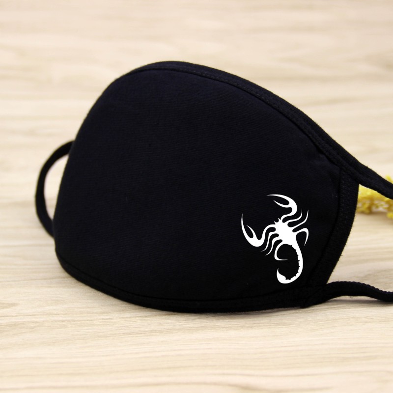 Masque buccal en molleton respirant, expression super mignonne, Kpop noir coréen, unisexe, masque buccal Kawaii, masque en coton Anime