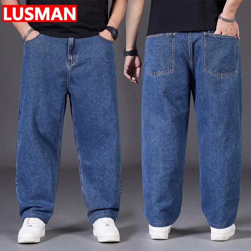 Plus-Size-Jeans für Herren д висыΣ Pantalones Vaqueros Hombre Jeans mit weitem Bein 30-50 Lockere lange Hosen Baggy-Jeans