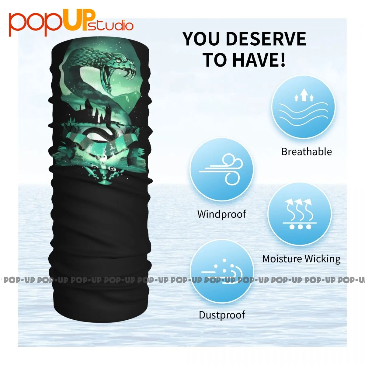 Haus von Slytherin Viper Hals Gamasche Bandana Schal Gesichts maske