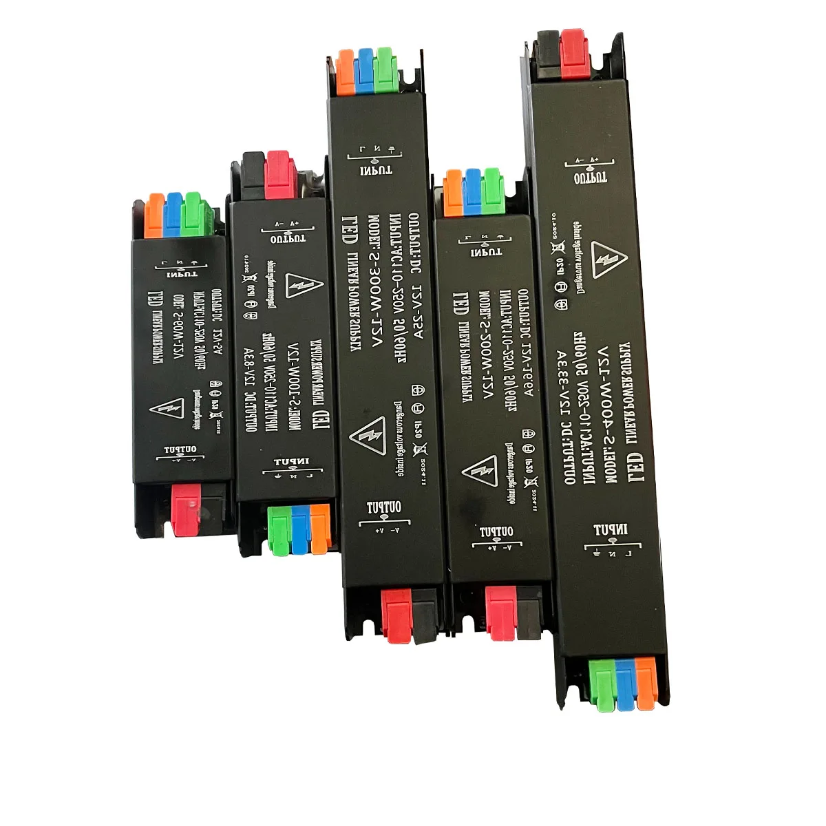 Transformadores de iluminación de fuente de alimentación LED 60W 100W 200W 300W 400W 500W controlador adaptador de AC110-250V para luces de tira Led DC12V/24V
