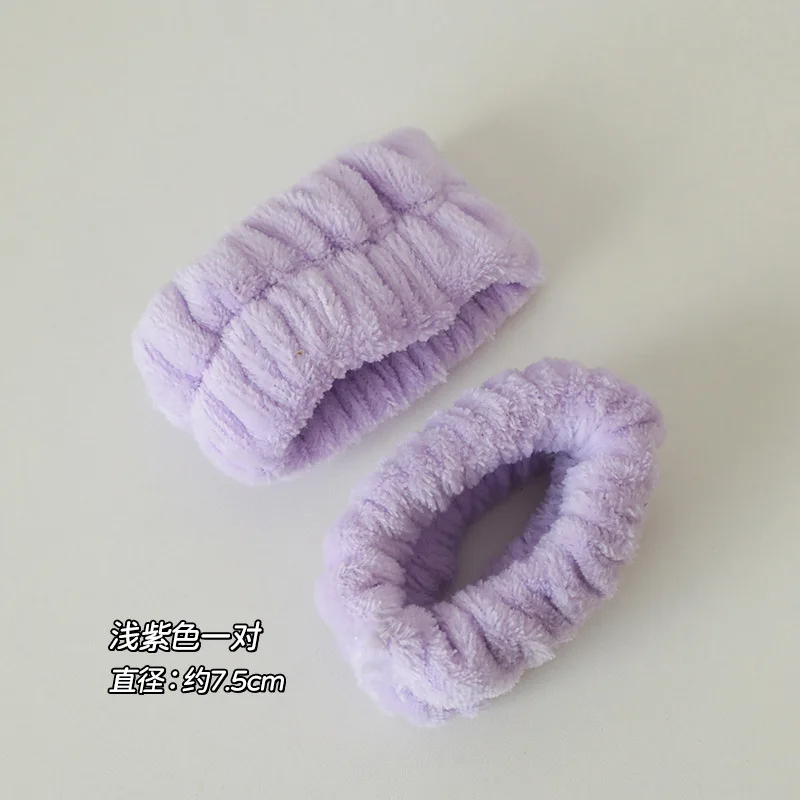 Faixa de lavagem de pulso de microfibra toalha de lavagem de pulso banda scrunchies para lavar o rosto absorvente faixa de suor de pulso para mulher bandana