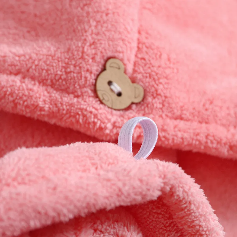 Sneldrogend Haar Sneldrogend Microfiber Handdoeken Badkamer Badkamer Accessoires Verpleging Cap Met Gesp Sauna Spa Handdoek Bad