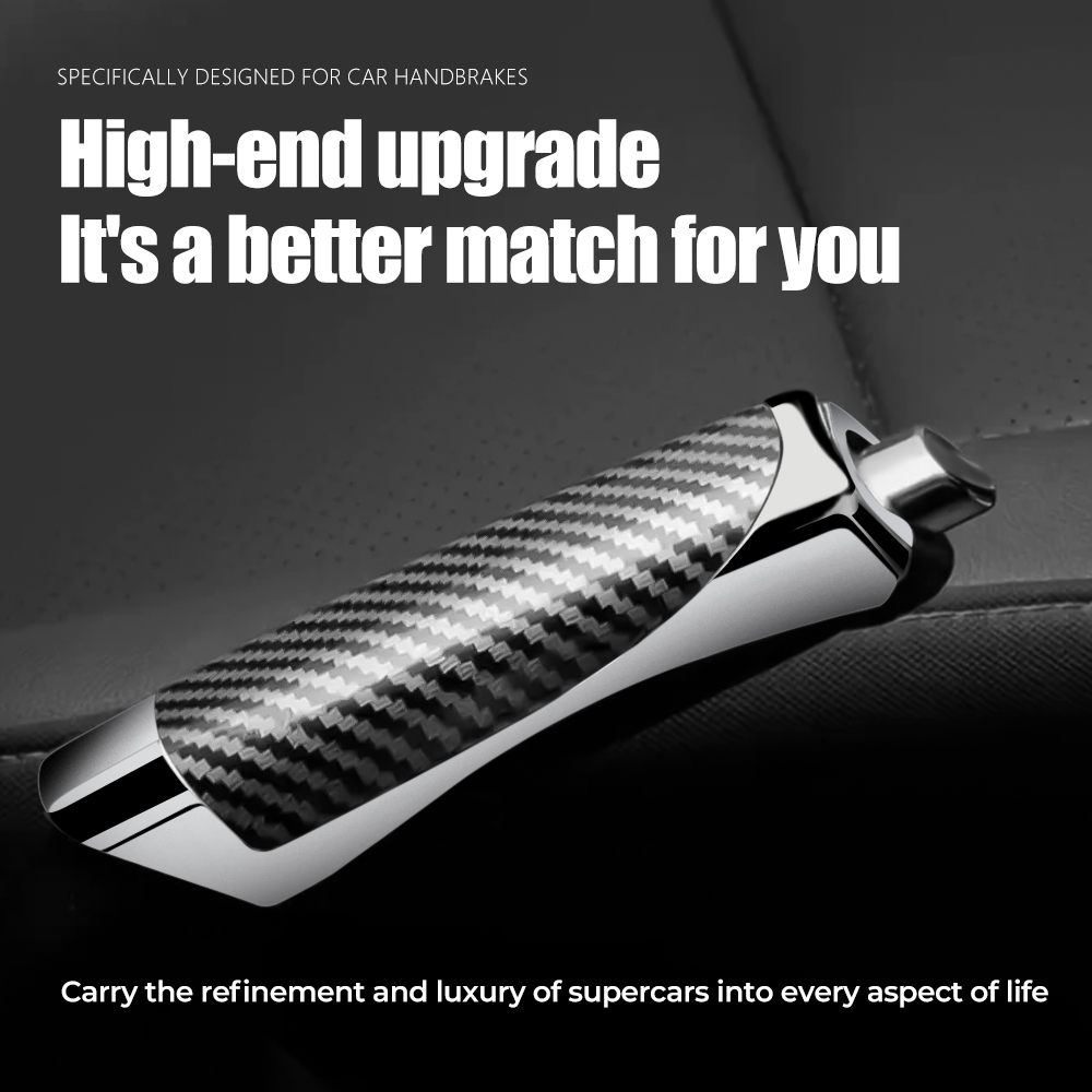 Universele auto handremhoes beschermhoes houten koolstofvezel decoratieve handremschelp ABS gladde interieuraccessoires