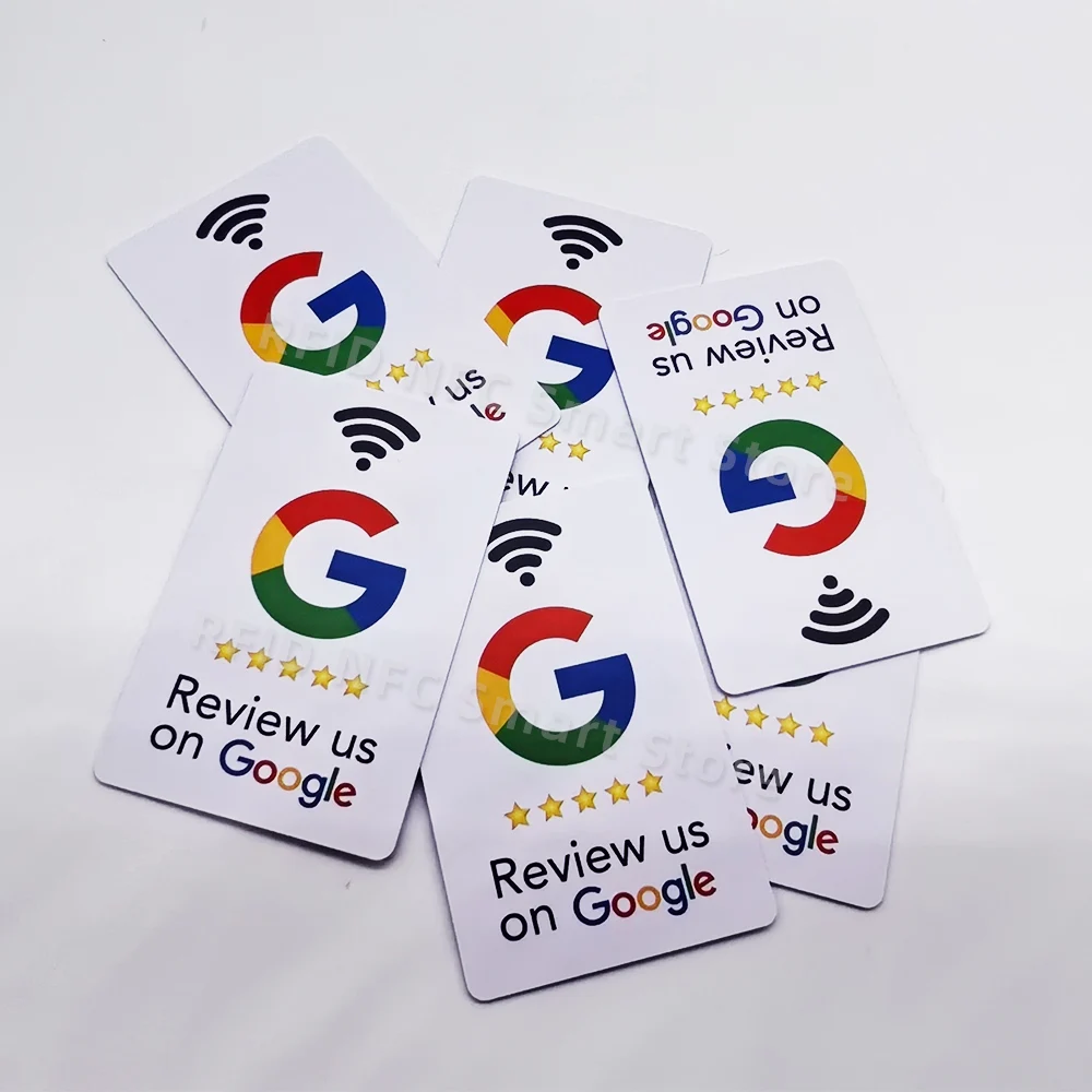 5 tarjetas NFC de Reseñas de Google aumentan sus Reseñas Material de PVC duradero