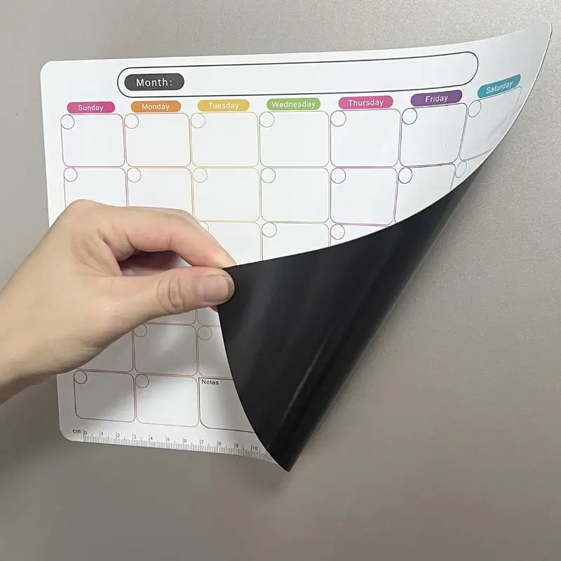 Monthly Planner Whiteboard Record Message Board Memo Pad Magnetic Refrigerator Dry Erase Calendar Kitchen Fridge Decor