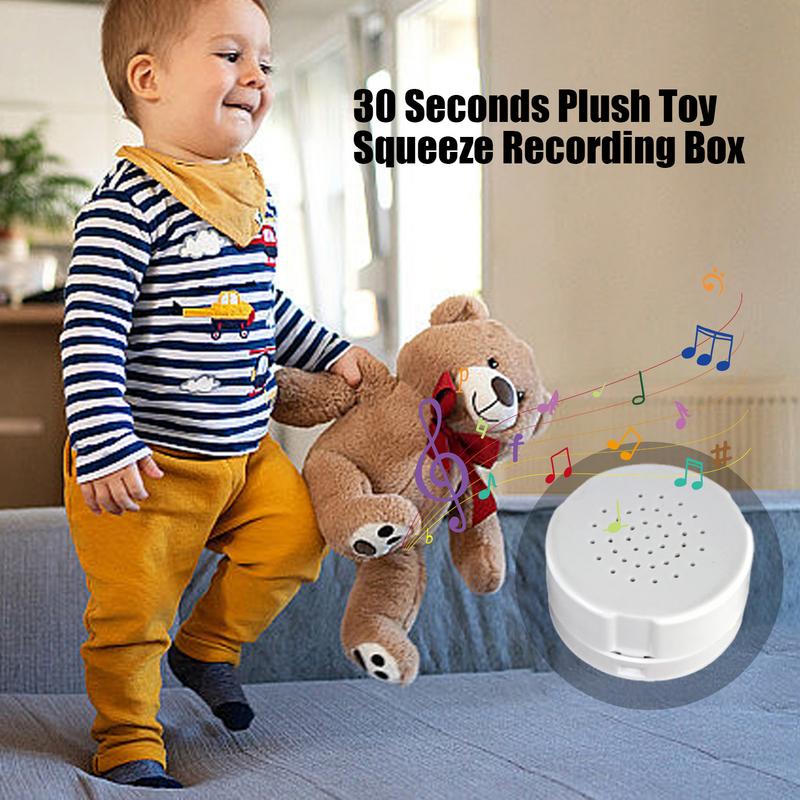 30 Seconds Stuffed Bear Voice Box Voice Recorder Device DIY Custom Message Mini Size Audio Recording Device for Stuffed Animal