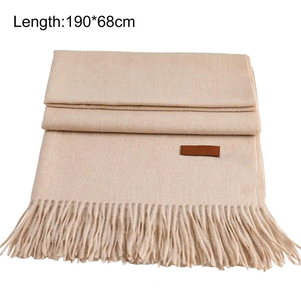 Mùa Đông 2022 Khăn Choàng Cashmere Nữ Dày Ấm Khăn Choàng Pashmina Sò Len Màu Tua Rua Nữ Chăn Echarpe Bufanda Hijab