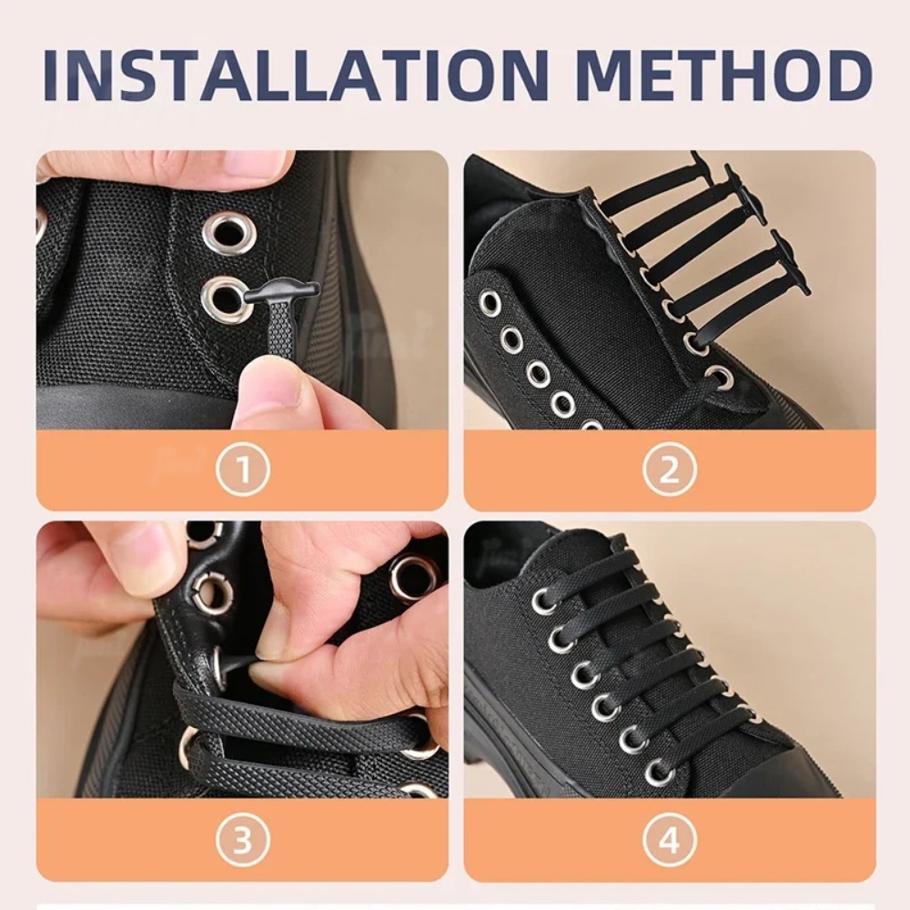 16 Uds. Cordones de silicona sin cordones, cordones sin corbatas, cordones de encaje elásticos, cordones de silicona perezosos creativos para niños y adultos, encaje de goma