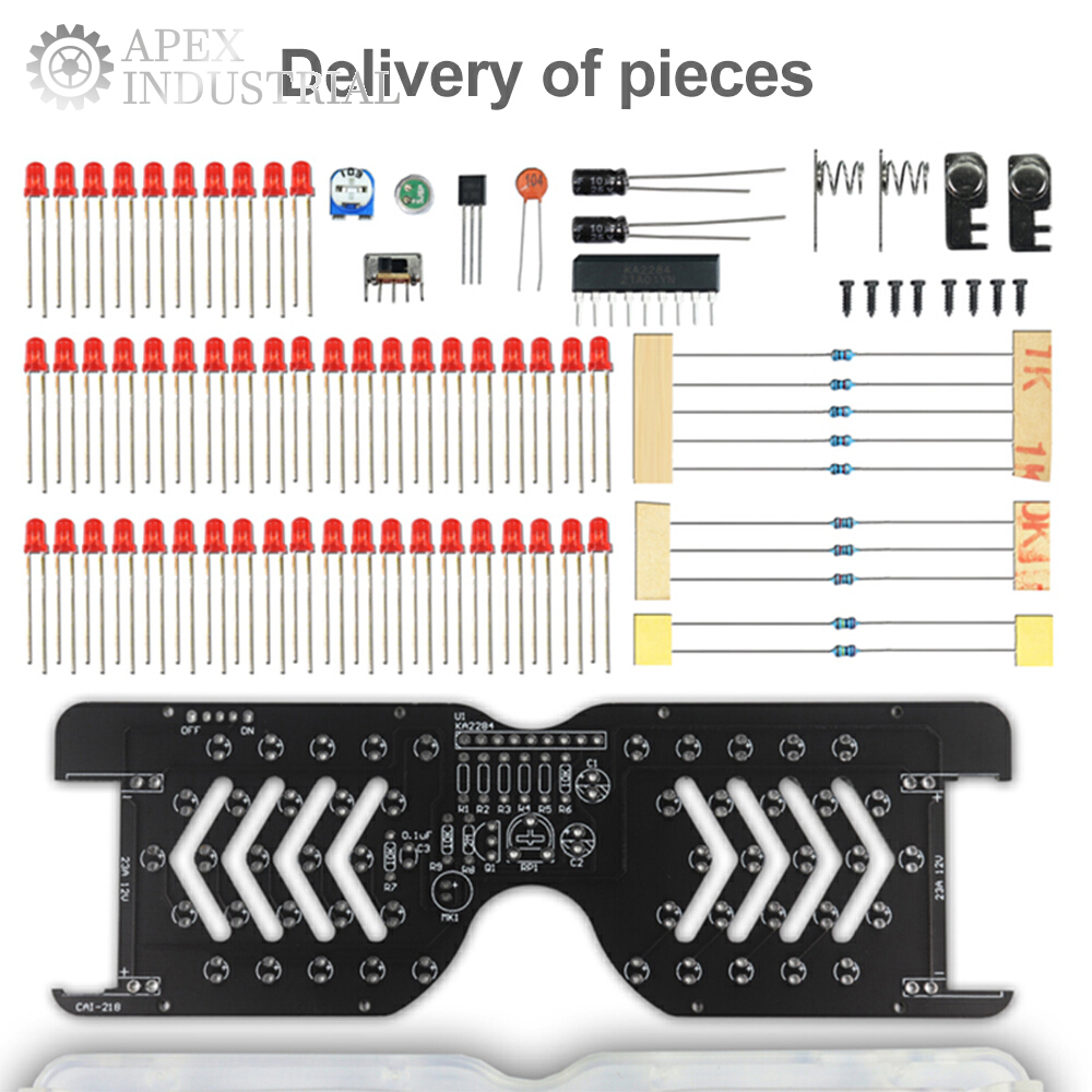 Набор для самостоятельного изготовления светодиодных светящихся очков с голосовым управлением, светоизлучающий диод, мигающий свет, электронная пайка в сборе