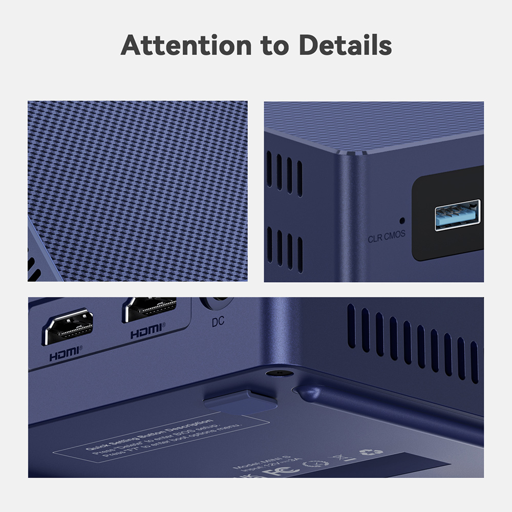 Beelink MINI S13 Mini PC Intel Twin Lake N150 16GB DDR4 500GB SSD Win11 Wifi6 1000M LAN Desktop Mini Computer