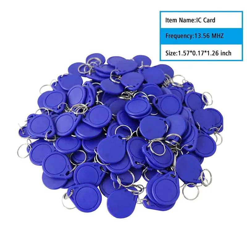 Blau 13,56 pcs/pack rfid mhz ic Schlüssel anhänger Token Schlüssel ring für die Zugangs kontrolle kompatibel mit mifare classic 1k Karte