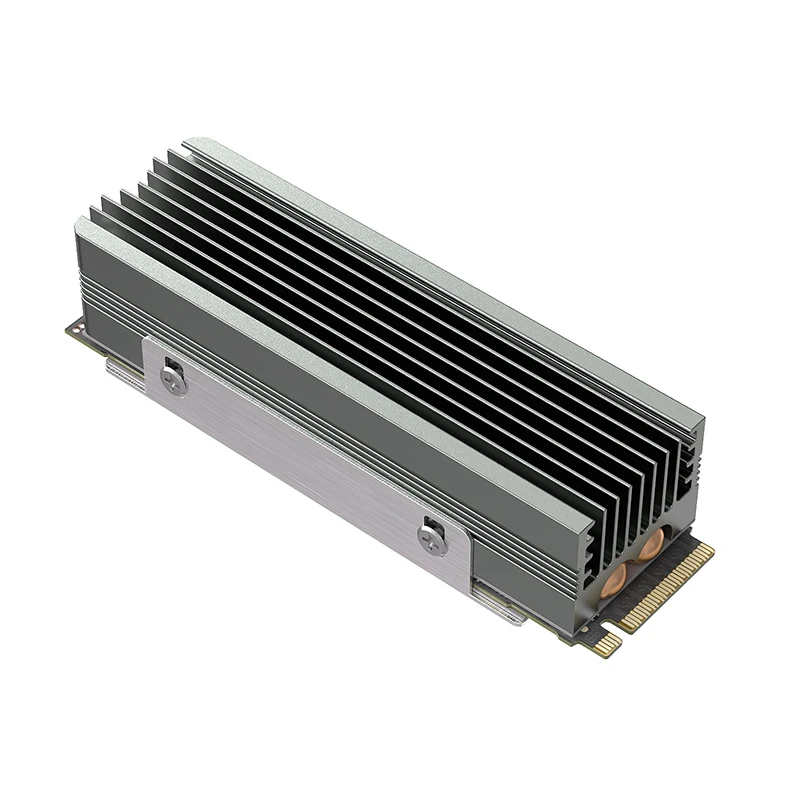 TEUCER M.2 NVMe 2280 SSD koellichaam dubbele koperen buis hoog rendement radiator met dubbelzijdige SSD thermische pad