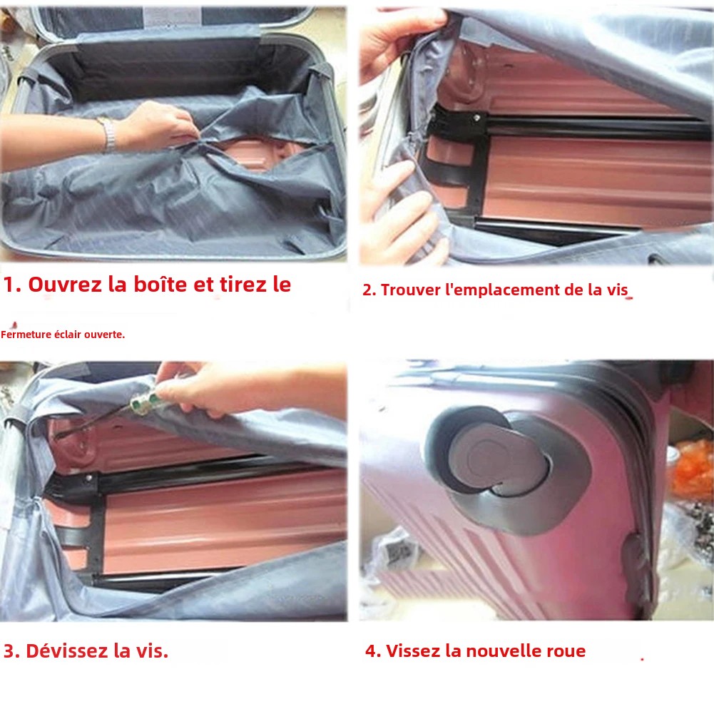 Roues de Remplacement pour Valises, Réparation, Roulette à Main, en Caoutchouc, Pièces de Chariot pour Boîte à Peintures