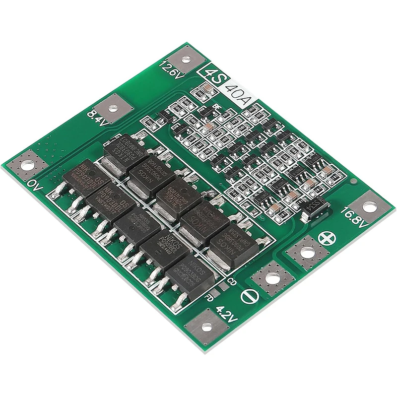 6 Stuks 3S 4S 40A 60A Li-Ion Lithium Batterij Oplader Bescherming Boord 18650 Bms Voor Boormotor 11.1V 12.6V/14.8V 16.8V Balans