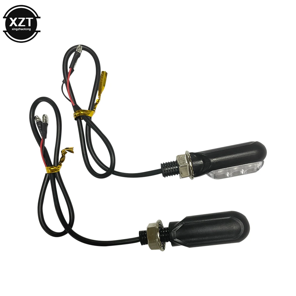2PCS Universal 12V 3Led Mini Motorcycle LED Turn Signal Lamp Flash Indicator Lights Amber Running Light
