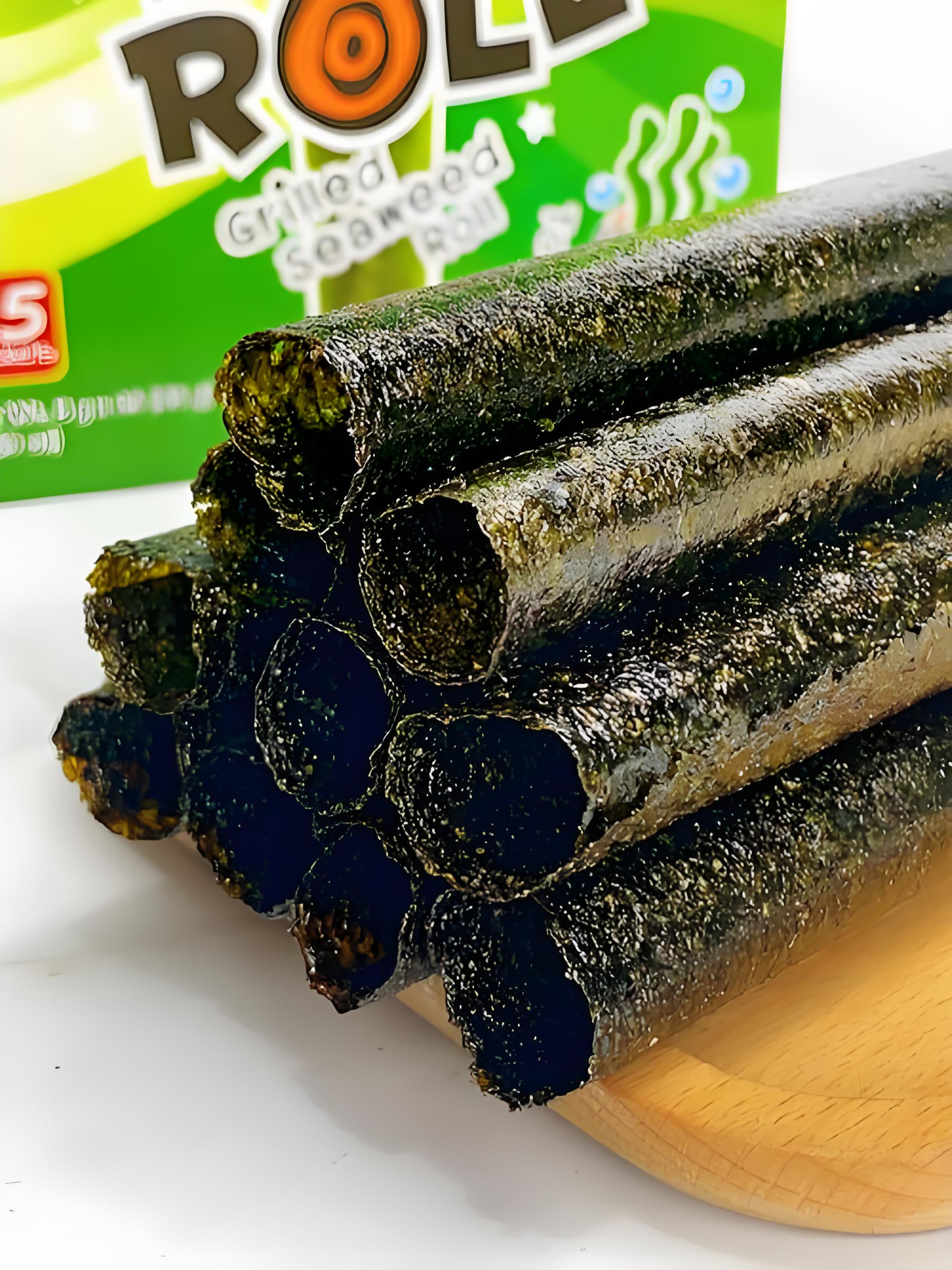 Tao Kae Noi, Seaweed Rolls (Squid Flavor), Pack of 3, 27g/box