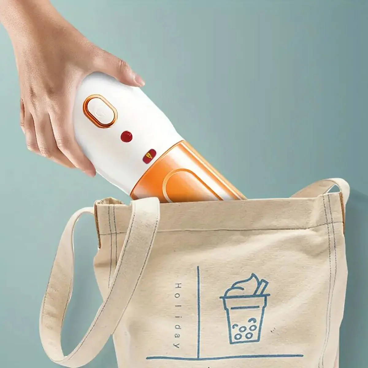 Espremedor sem fio portátil com carregamento USB, conveniente para sucos, ideal para uso doméstico, adequado para estudantes, trabalhadores de escritório