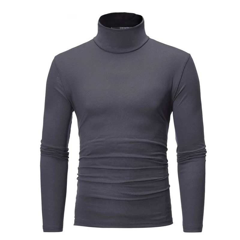 Camisola de malha de gola alta fina masculina suéteres de algodão suéteres masculinos tops pretos completos pulôveres brancos, roupas de primavera e outono