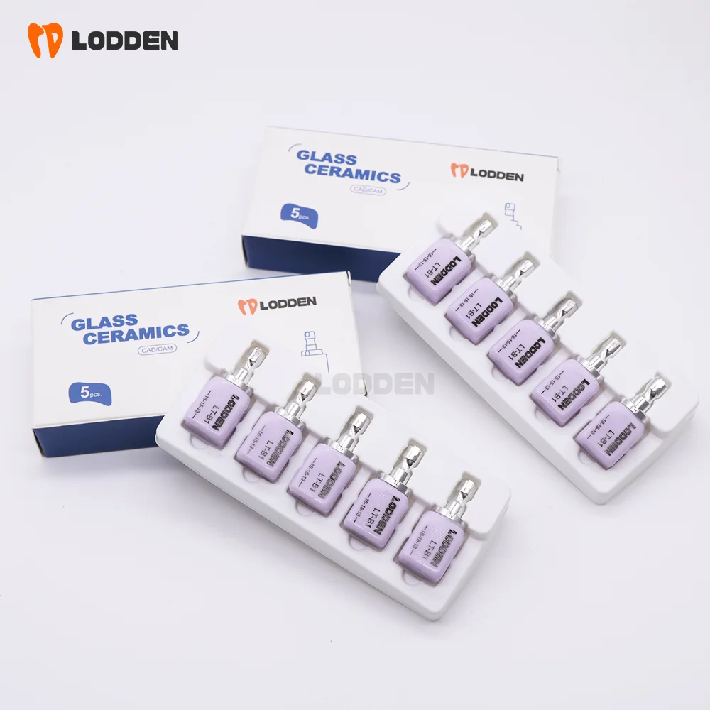 10Pcs Lodden Lithium Disilicate Blocks C14 Dental Glass Ceramic Cubes LT/MT/MO/HT for CAD CAM Sirona Cerec Milling System