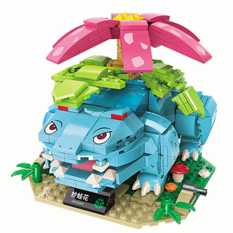 Pokemon อะนิเมะการ์ตูน Pikachu Bulbasaur Building Blocks อิฐชุดตุ๊กตาภาพยนตร์ชุดของเล่นเด็กสําหรับของขวัญเด็ก