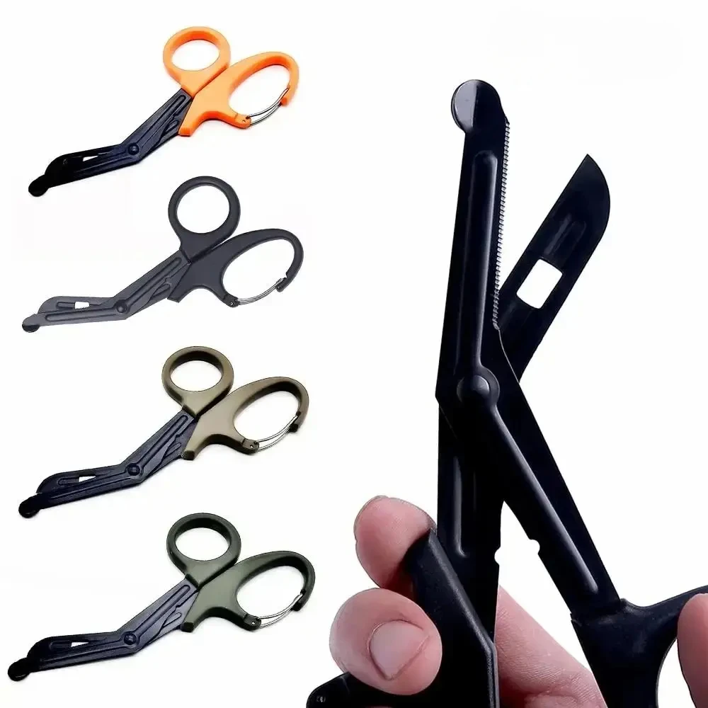 Tijeras de vendaje para traumatismos EMT, tijeras médicas de emergencia EDC, equipo para exteriores, primeros auxilios de rescate táctico, 15/18,5 cm