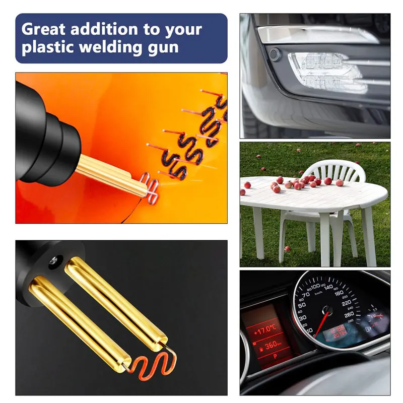 Cucitrice a caldo Graffette 200/500/1000PCS Pistola per saldatura Chiodi Riparazione Paraurti per auto Saldatura Accessori per macchine in plastica Kit di strumenti per parti
