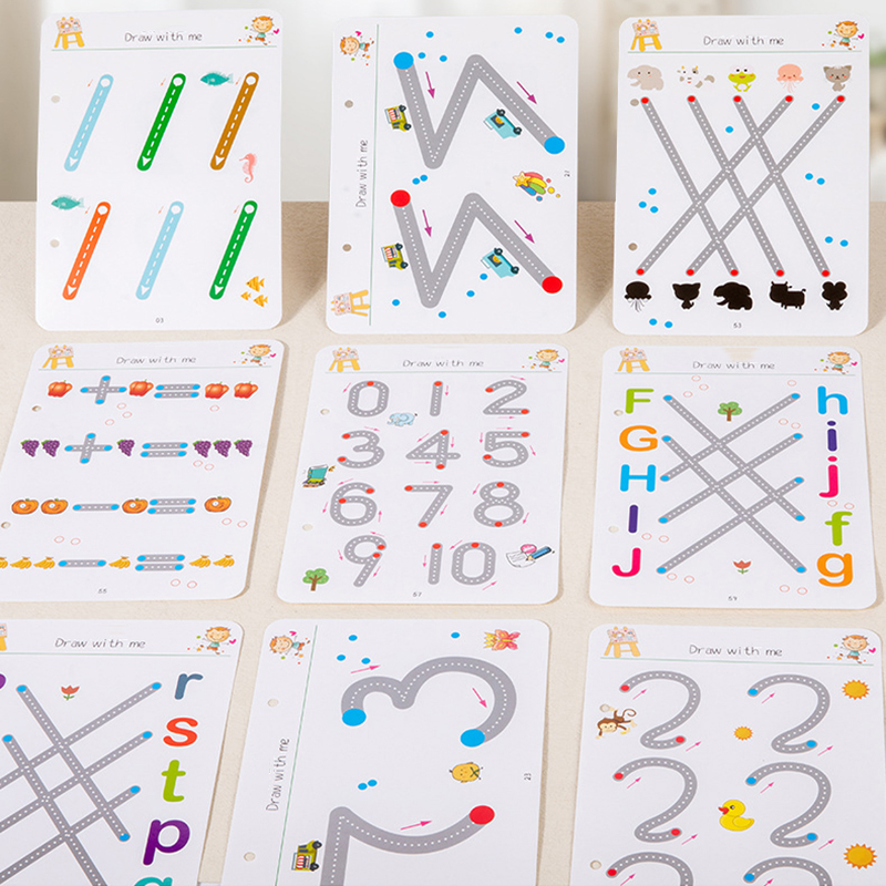 Magical Tracing Workbook Montessori Pen Control Training Book Reusable Magic Practice Copybook Children Drawing Education Books