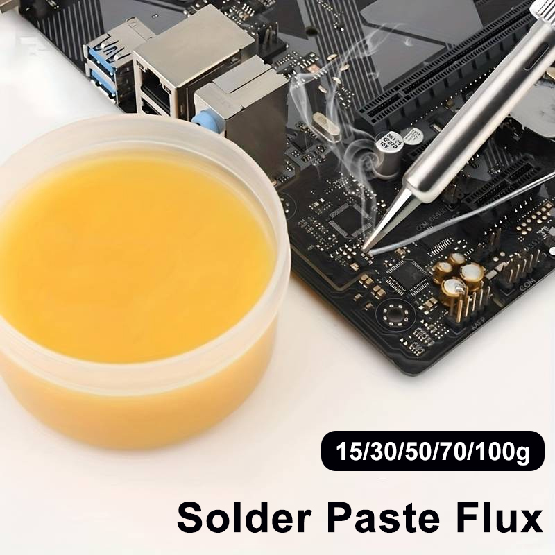 Flujo de pasta de soldadura profesional, 15/30/50/70/100g, piezas PCB IC, herramienta de Gel de soldadura para carpintería metalúrgica de flecha