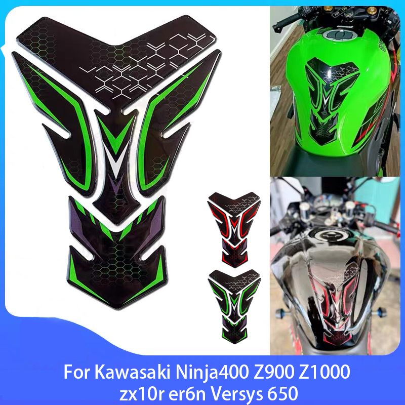 3d almofada do tanque da motocicleta protetor adesivos decalque acessórios para kawasaki ninja400 z900 z1000 zx10r er6n versys 650