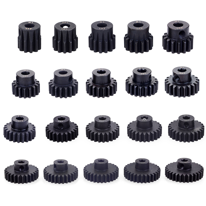 M1 5mm 11T 12T 14T 15T 17t 18t 20T 21t 22T 24T 25T 26T 28T 30T Schwarz stahl metall Ritzel Motor Getriebe Für 1/10 Rc Modell Auto Motor