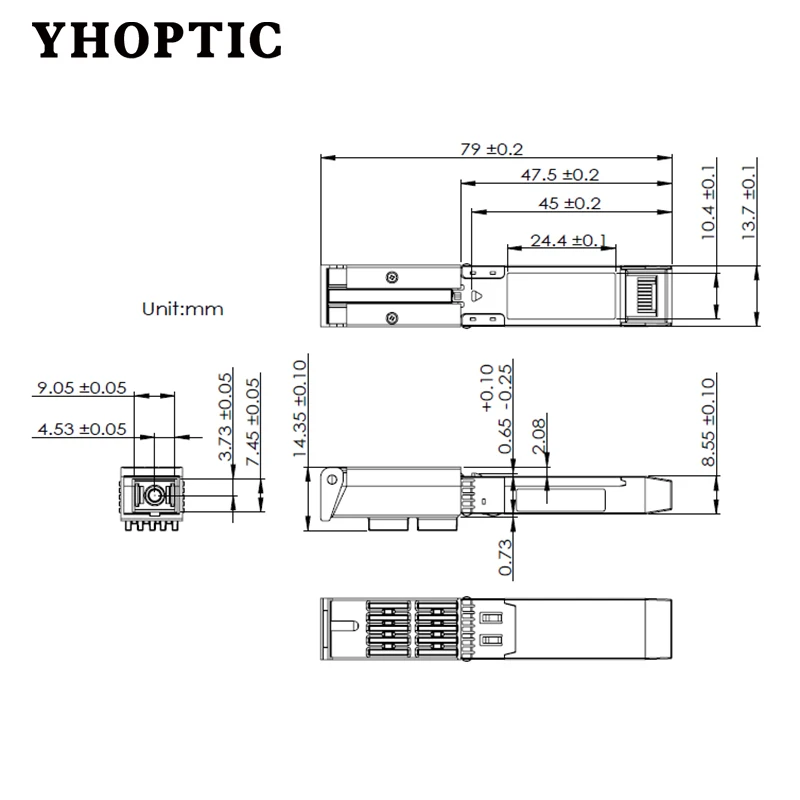 XPON SFP ONU  Stick 1310nm/1490nm DM Pon Module 20km Compatible with OLT ONU Mac MSC Connector for Broadband Communication