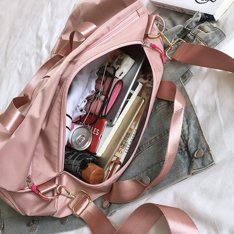 Bolsas deportivas de entrenamiento para Yoga, bolsas de gimnasio para Fitness, bolsa de equipaje separada en seco y húmedo con compartimento independiente para zapatos, bolso de lona de viaje