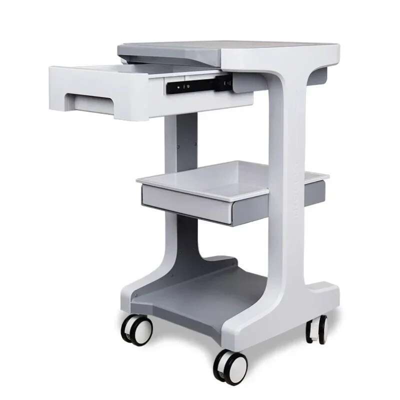 Foldable Salon Cart Drawers Beauty Salons Space-saving Anti-bumping Design Load-bearing Universal Wheels Beauty Salon Trolley
