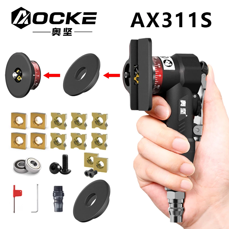 AOCKE-pistola de biselado neumática, herramienta de biselado, Mini amoladora de aire, desbarbado, máquina cortadora de biselado para reparación de metales, 30000RPM