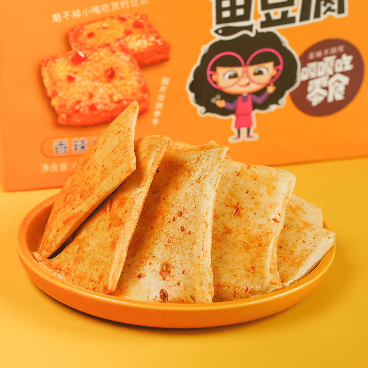 [4 Packs] GAGAZUI Spicy Surimi Fish Tofu - 30 Pieces, 23.28 oz Each - Delicious Seafood Snack