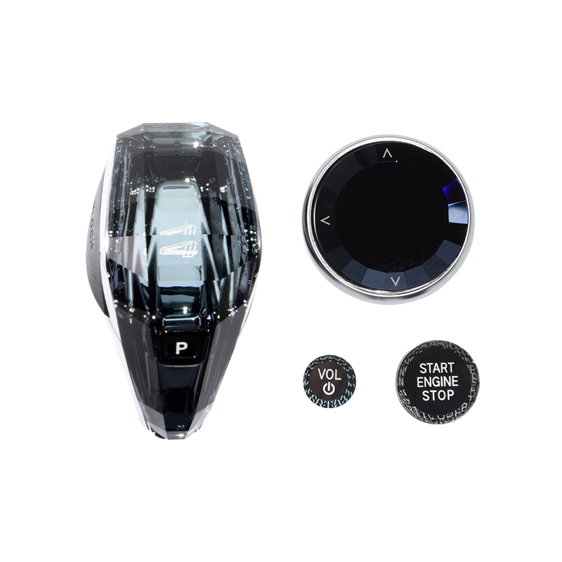 Conjunto de alavanca de mudança de marcha de cristal, 4 peças, para bmw série 3 x3 x4 x5 x6 f44 g20 g05 g06 g01 g02 g08 alça de engrenagem de cristal automática