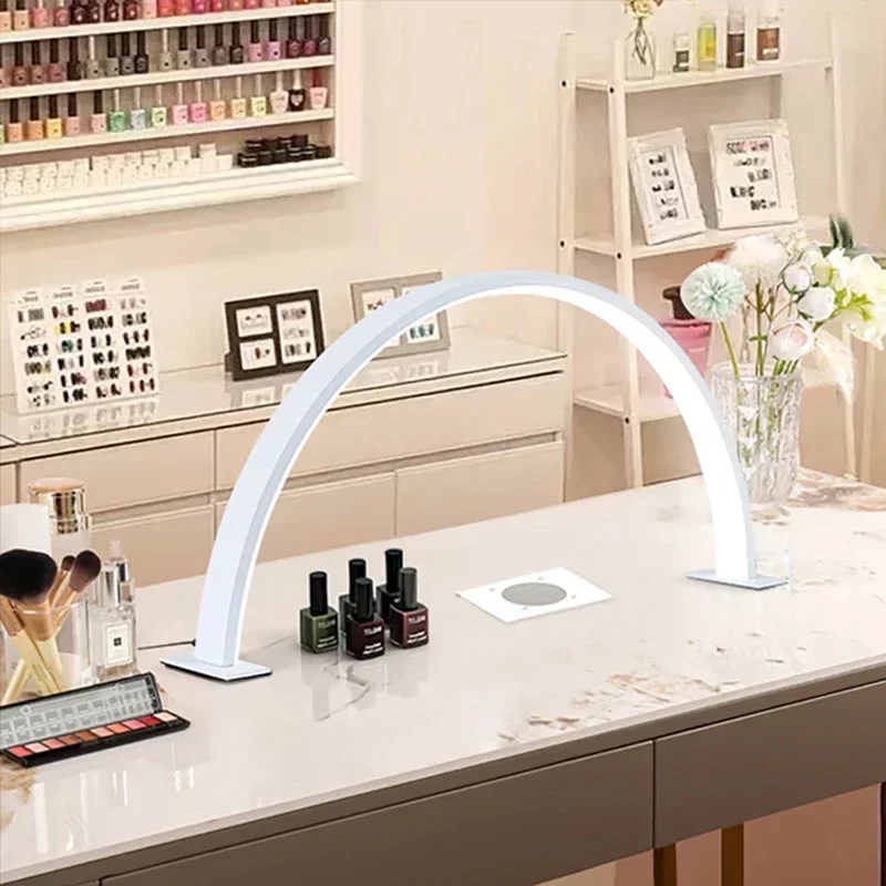 U-förmige LED-Schreibtischlampe für Schönheitssalon, halbmonatliche Beleuchtungskörper, Augenschutz mit USB-Schalterkabel, Nagelgeschäft, Tischbeleuchtung