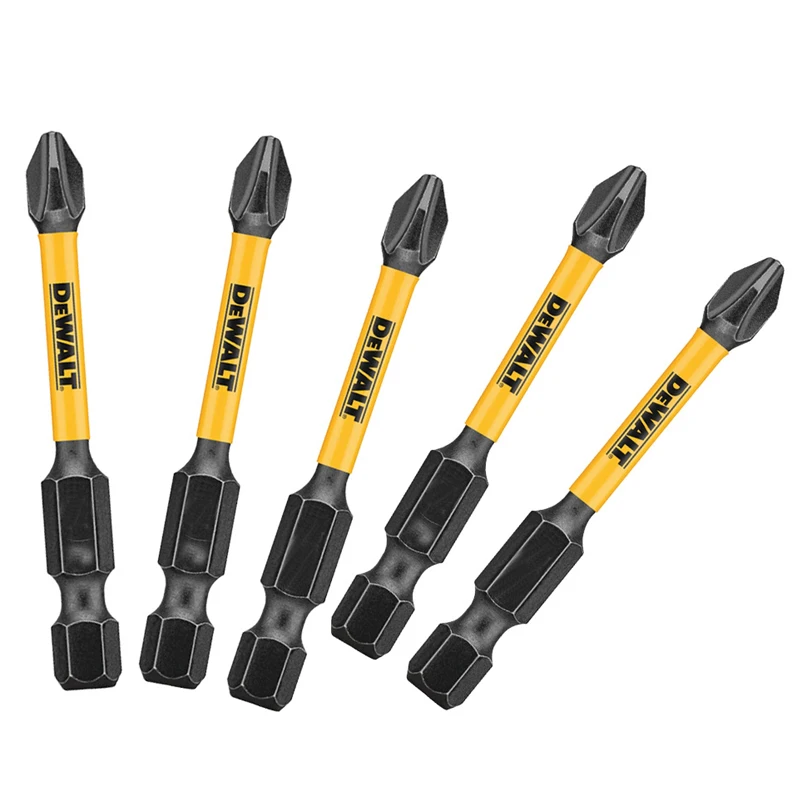 DEWALT Original PH2 57MM Bit Impact Type accessori per elettroutensili in acciaio ad alta velocità Bit 5PCS