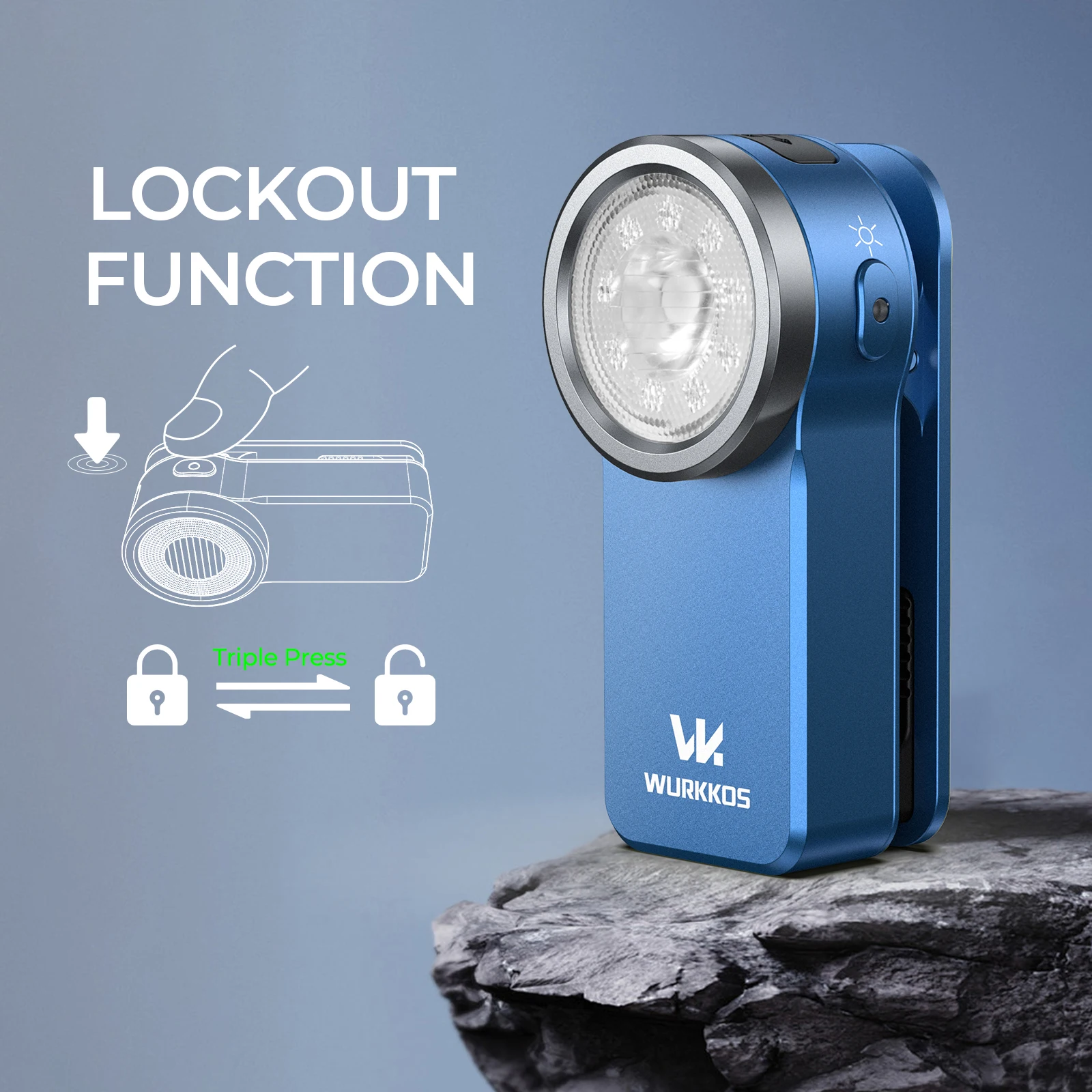 Wurkkos HD03 680LM USB C linterna de bolsillo recargable punto e inundación portátil EDC RGB antorcha con luz de Clip magnético para ciclismo