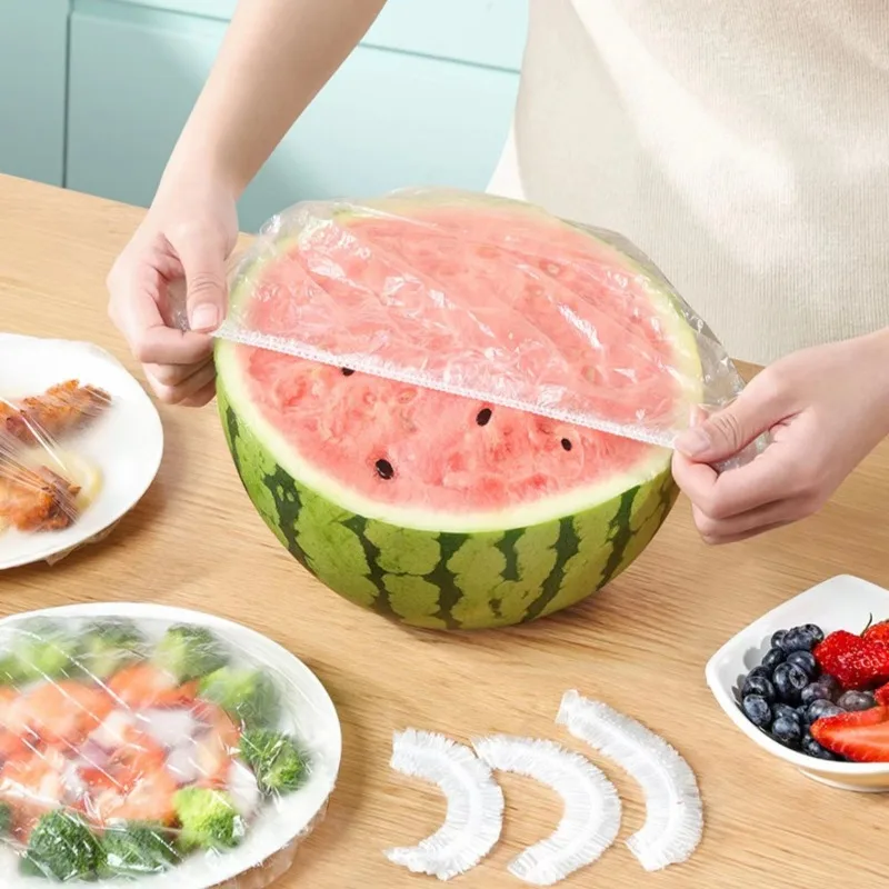 Reusable Disposable Food Cover Plastic Wrap Durable Elastic Food Lids for Bowls Elastic Plate Covers For Kitchen Food Saver Bag