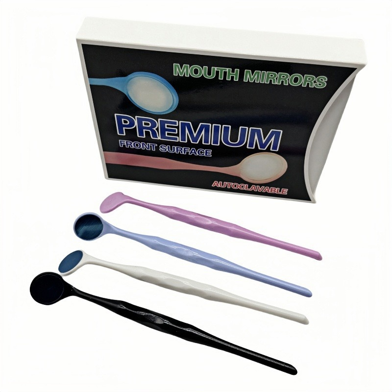 10 pçs/caixa dental boca única/dupla espelhos autoclaváveis premium exame refletor espelho oral clareamento dos dentes