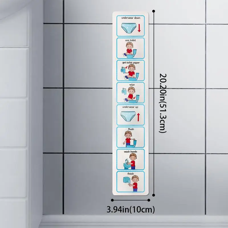 Horario Visual de entrenamiento de orinal, tabla de inodoro, tarjetas adhesivas para ayuda Visual, retraso del habla Ed especial, niños no orales