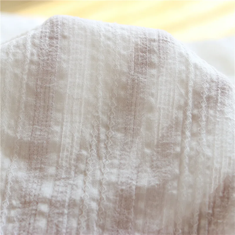 ผ้าฝ้าย 100% สีขาวสําหรับเย็บเสื้อผ้า วัสดุผ้าฝ้าย Poplin นุ่มและระบายอากาศได้ดีสําหรับการตัดเย็บเสื้อผ้า