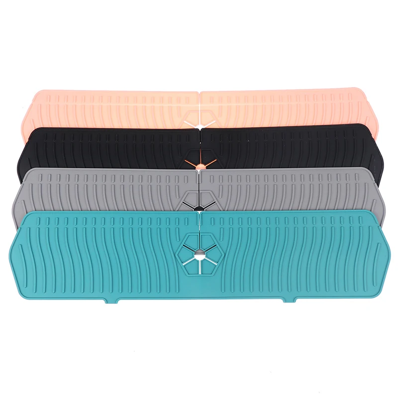 Alfombrilla de silicona para grifo de cocina, Protector contra salpicaduras de fregadero, almohadilla de drenaje detrás del grifo, Protector de goteo