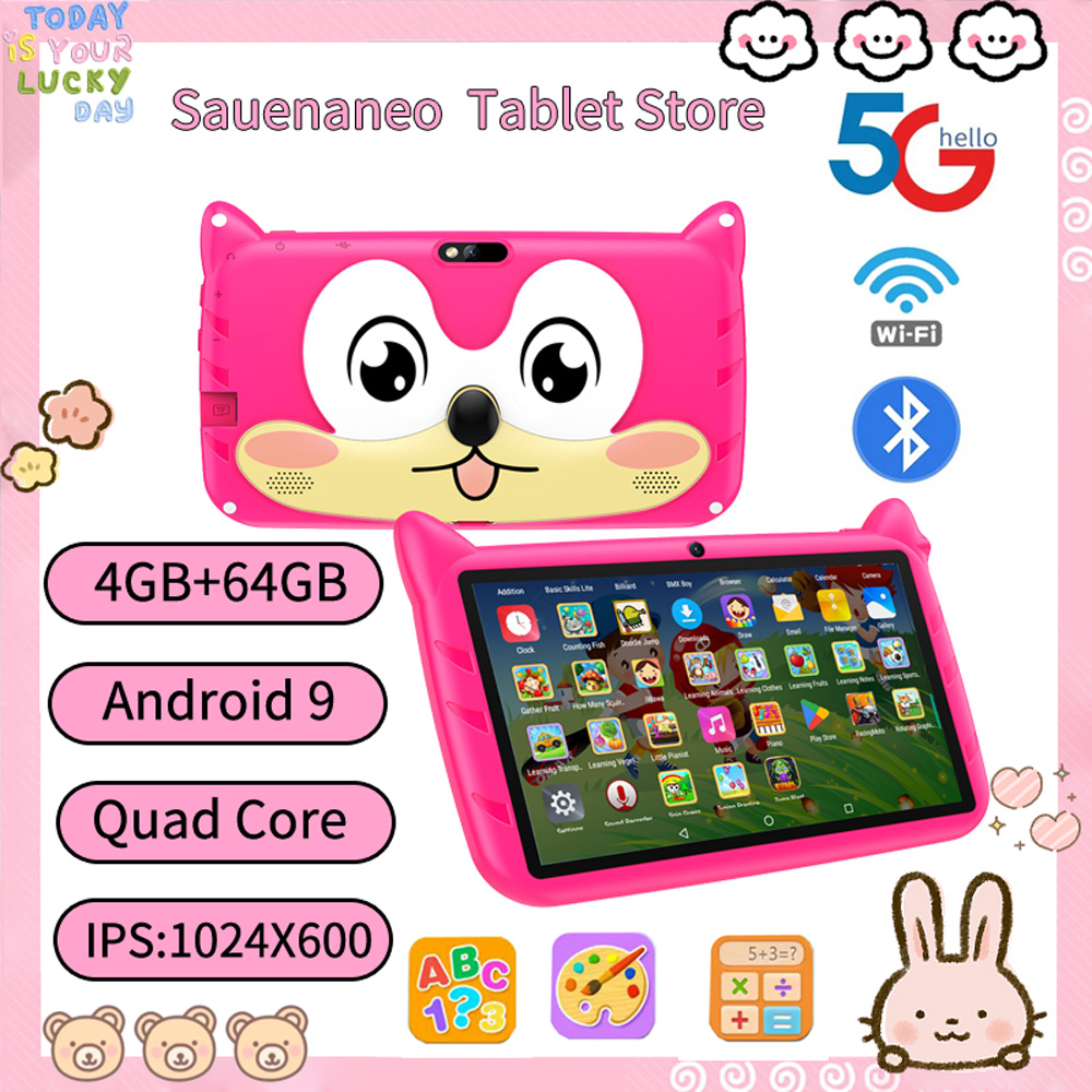 New 7-inch 5G WiFi children's gift Tablet Q80 4GB RAM 64GB ROM Quad core Android children's Game Education learning tablet