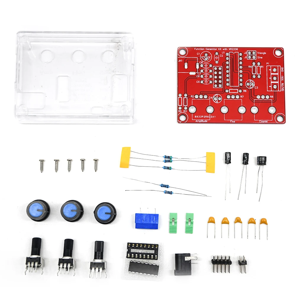 Generador de señal con función XR2206, 1Hz-1MHz, salida sinusoidal/triangular/cuadrada, Kit de bricolaje de amplitud de frecuencia ajustable