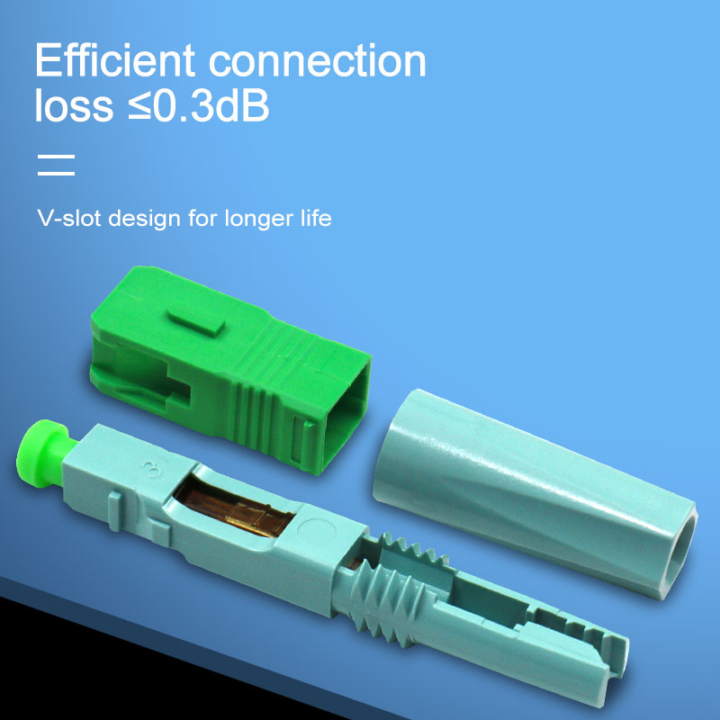 ONTi Novo SC APC SM Conector de fibra óptica monomodo Ferramenta FTTH Ferramenta de conector frio SC UPC Conector rápido de fibra óptica